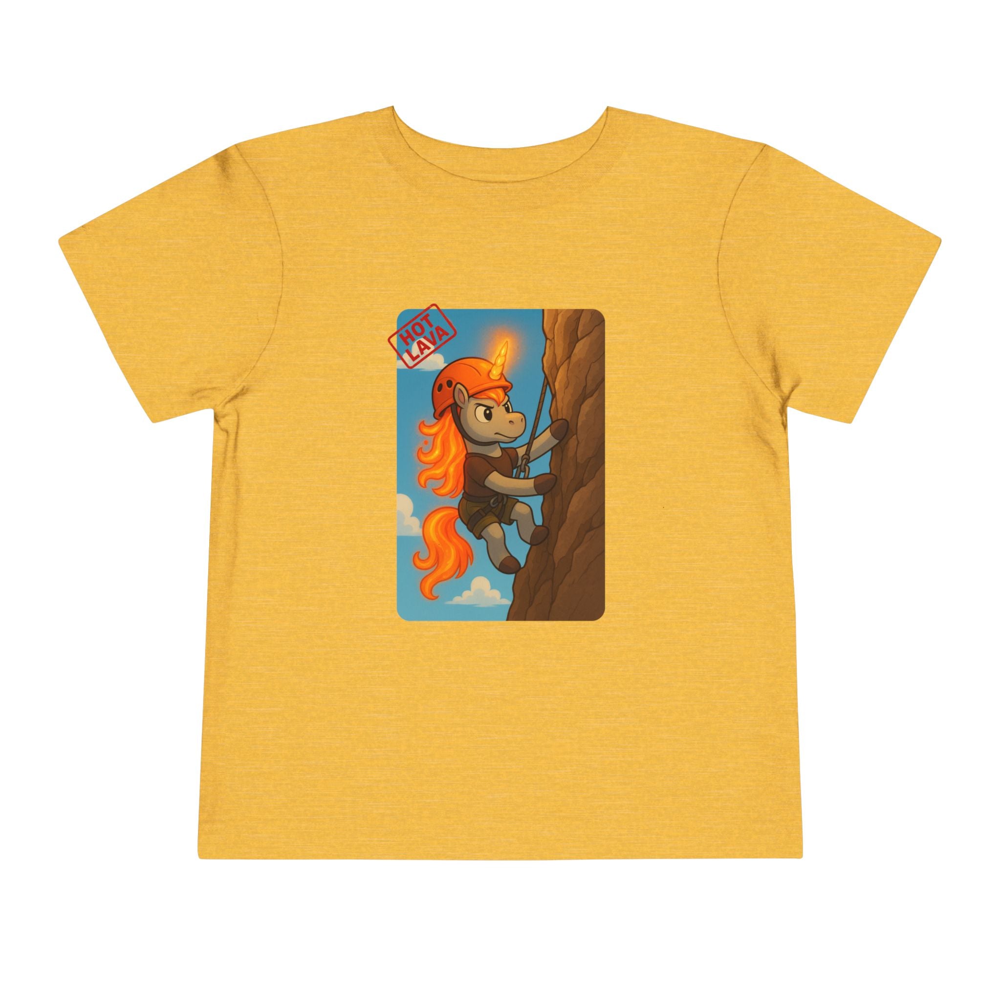 Hot Lava the Unicorn Rock Climbing Toddler Short Sleeve Tee