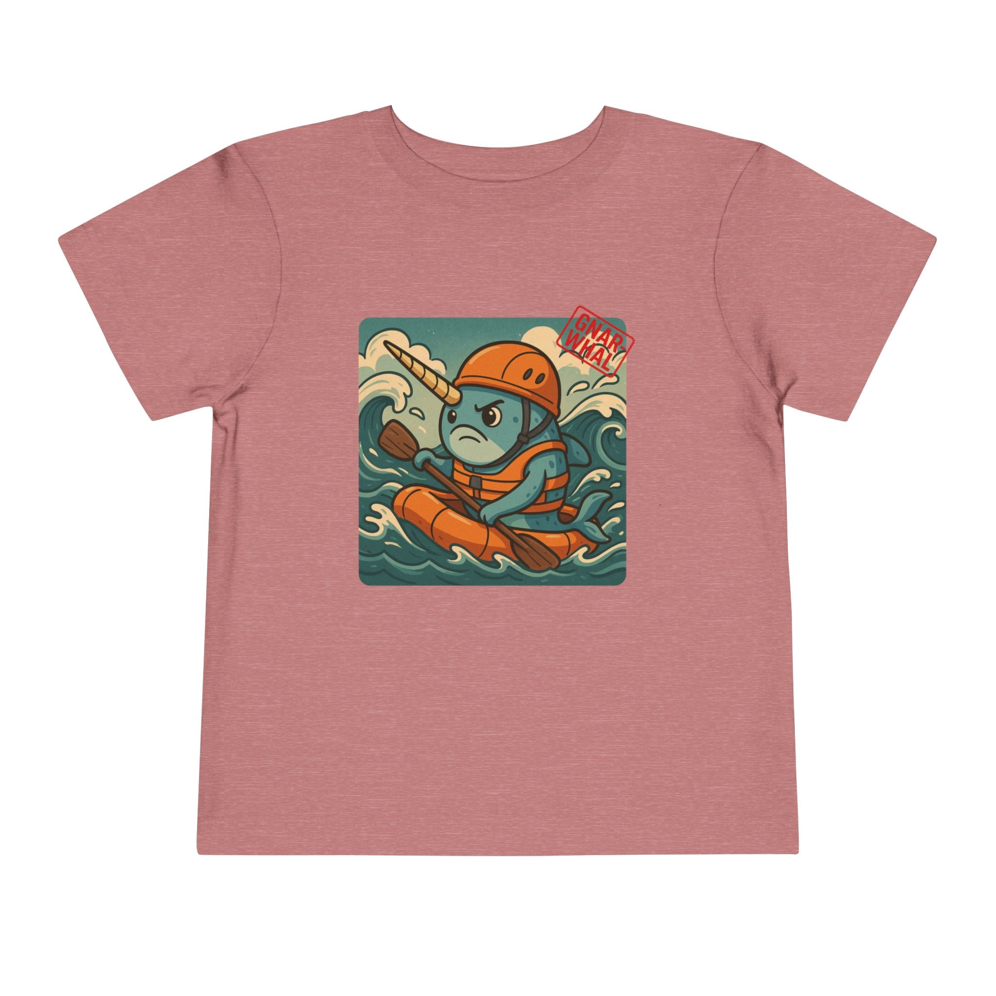 Gnar-Whal Kayaking Toddler Short Sleeve Tee