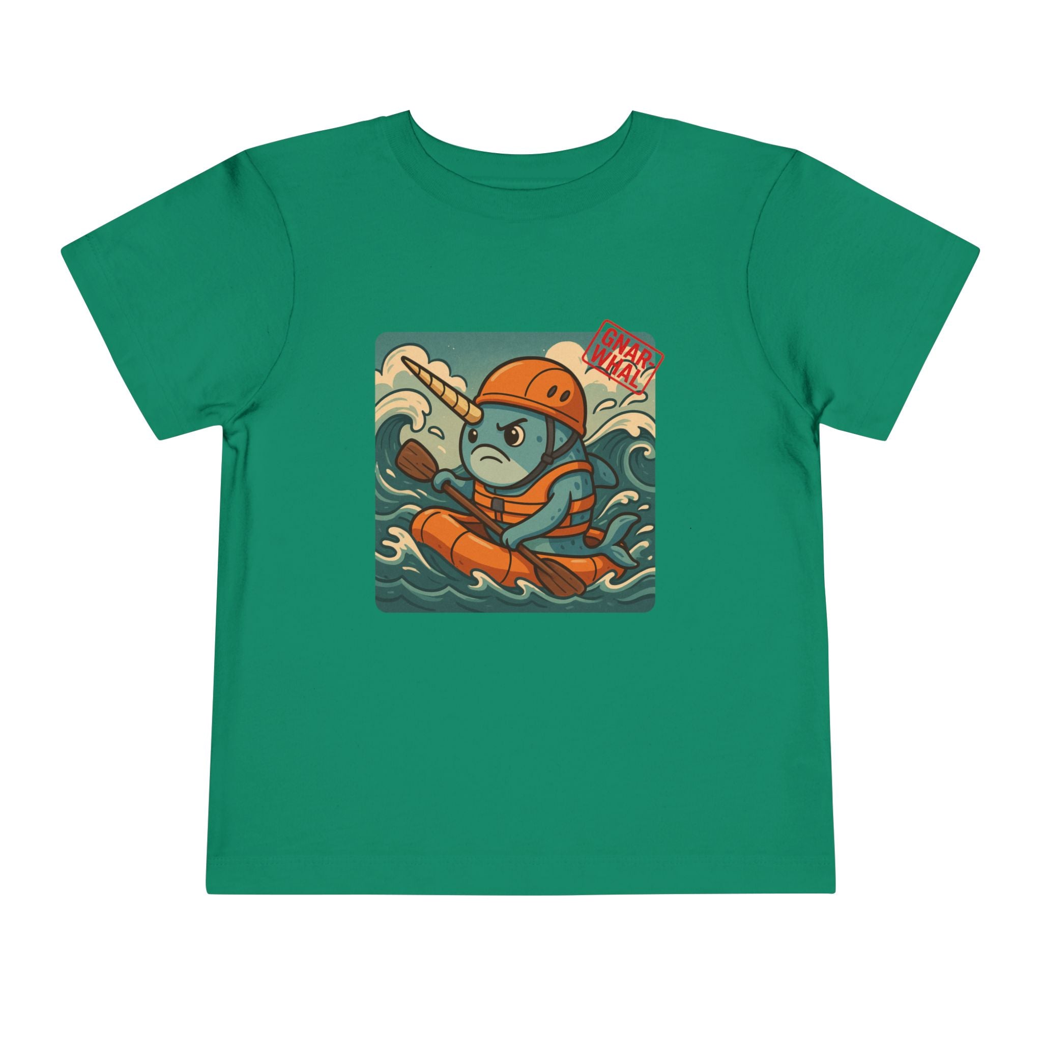 Gnar-Whal Kayaking Toddler Short Sleeve Tee