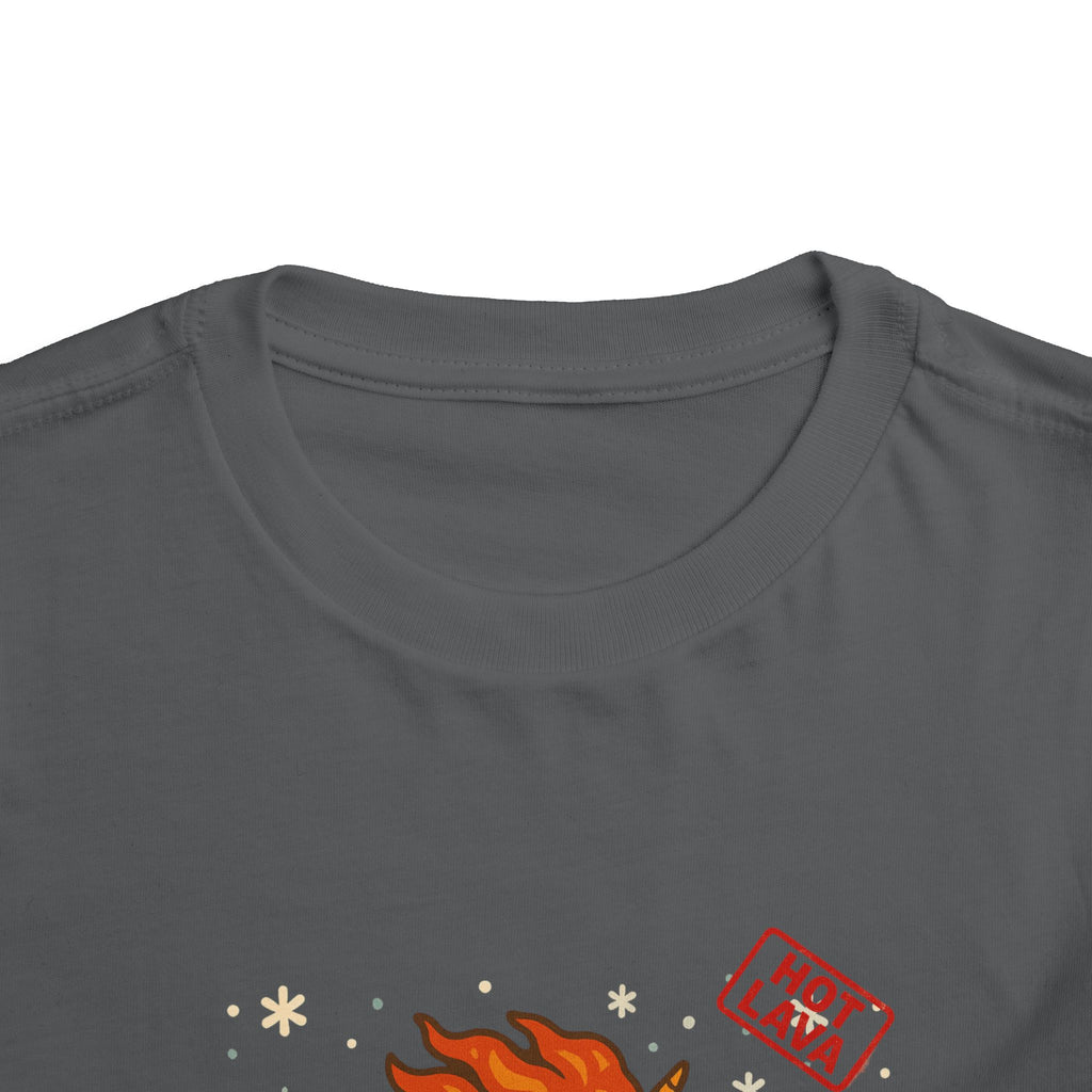 Hot Lava the adventurous Unicorn Skiing Toddler Short Sleeve Tee