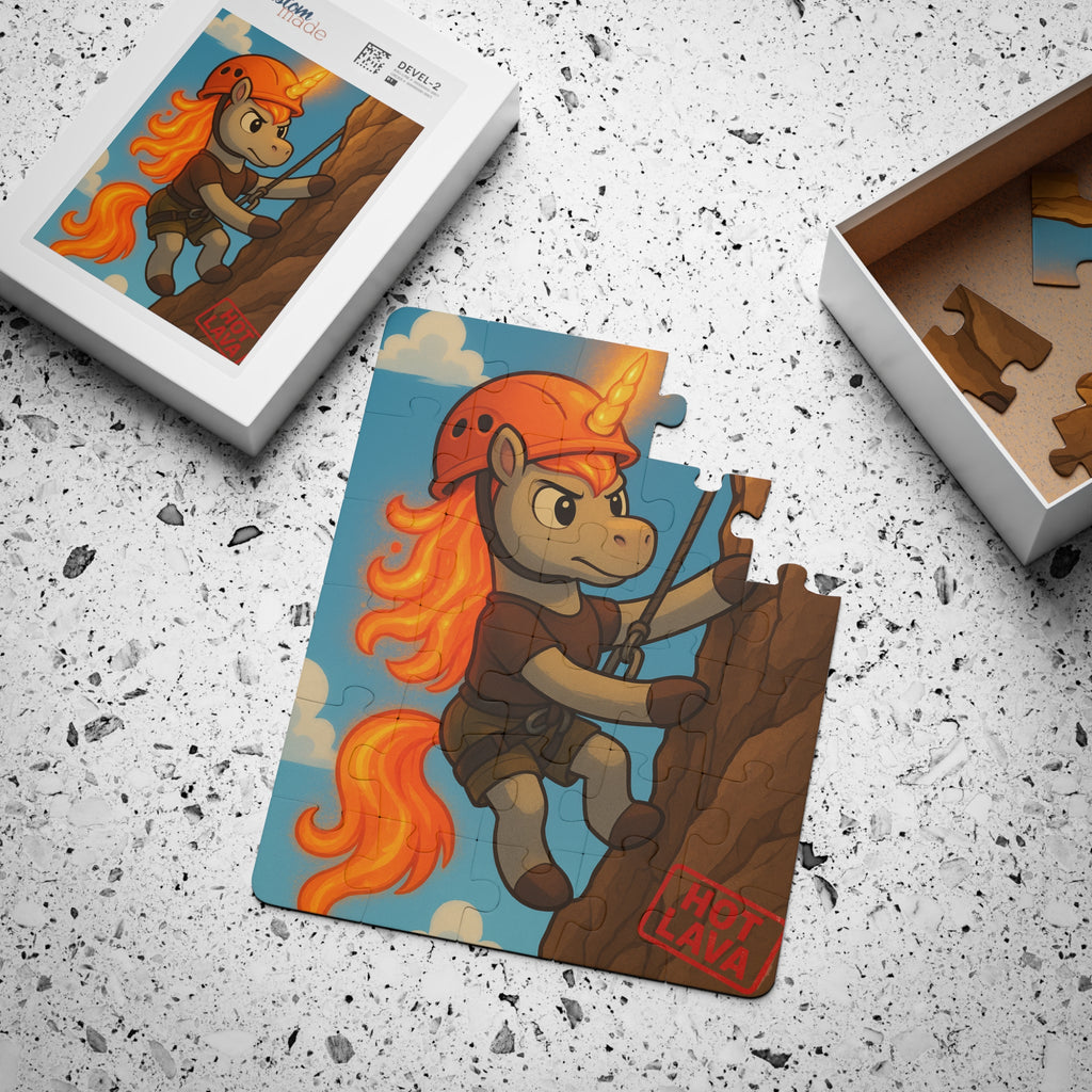 Hot Lava the Unicorn Rock Climbing Puzzle for Kids, 30-Piece Playtime Fun, Unicorn Themed Gift, Educational Toy, Engaging Activity