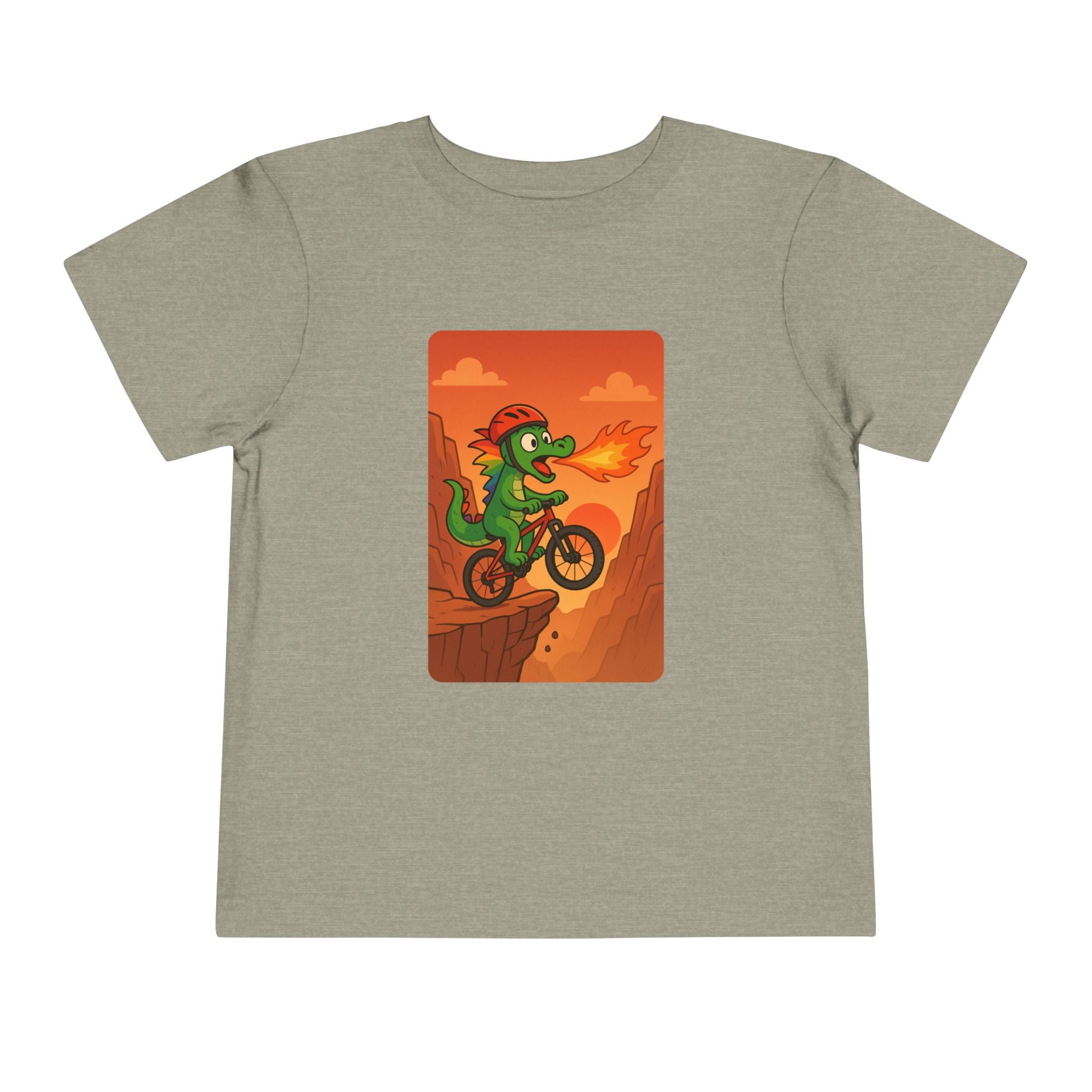 Dragon Mountain Biking  Adventure Toddler Tee: Perfect for Little Explorers, Kids' Gift, Birthday Outfit, Halloween Costume, Playtime Fun
