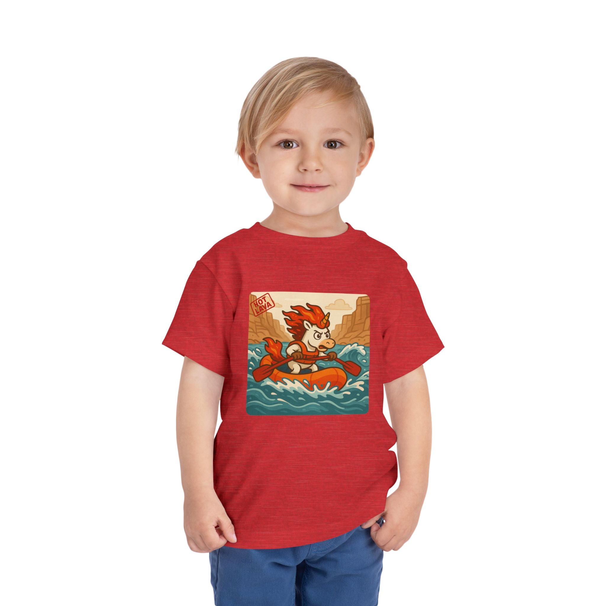 Hot Lava River Rafting, Adventurous Toddler Tee, Gift for Little Explorers