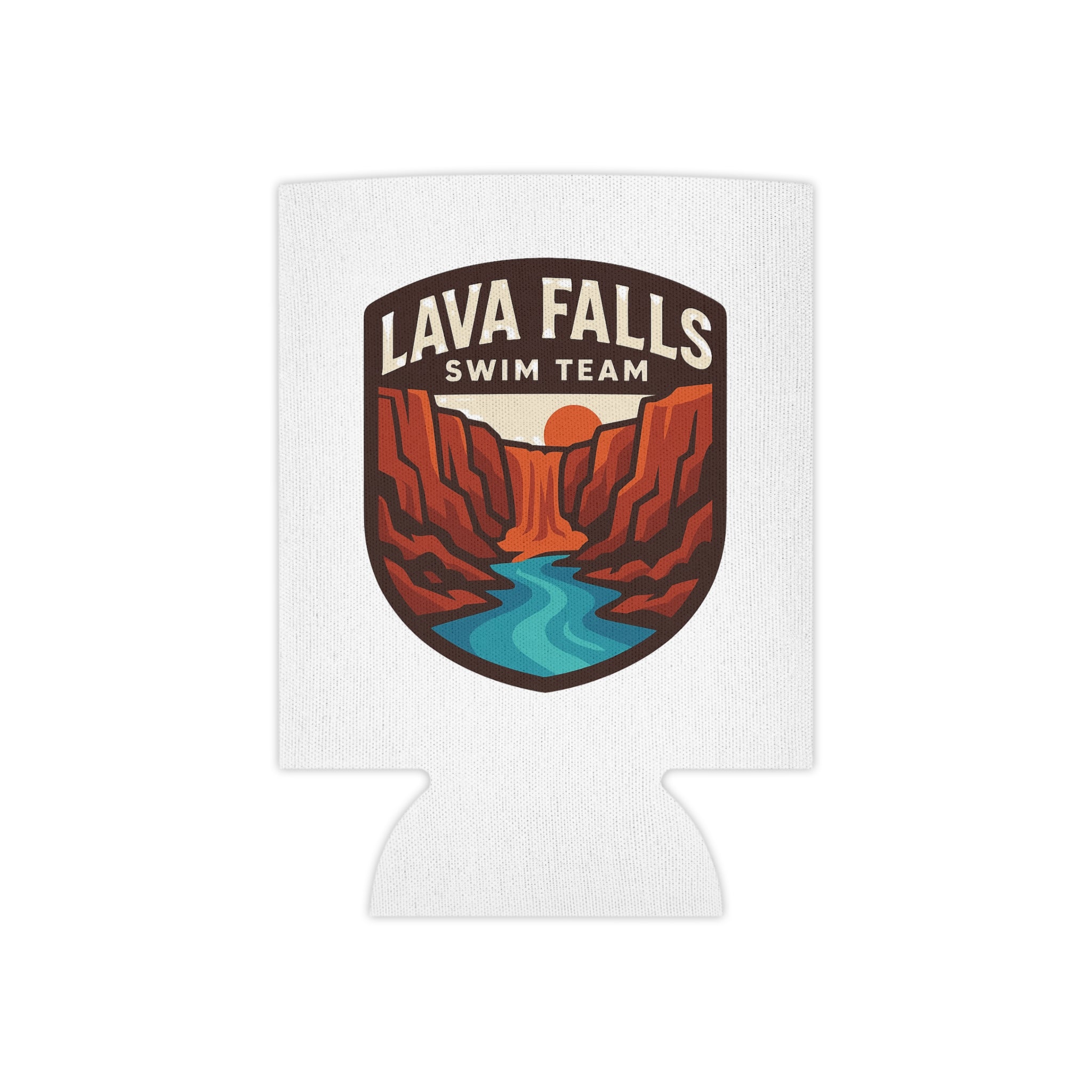 Lava Falls Swim Team Can Cooler, Retro Beverage Holder, Summer Party Accessory, Poolside Fun Gift, Adventure Drink Sleeve