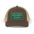 Dolores River Snapback Trucker Cap, Outdoor Hat, Casual Style, Fishing Gear, Summer Accessory, Gift for Adventurers