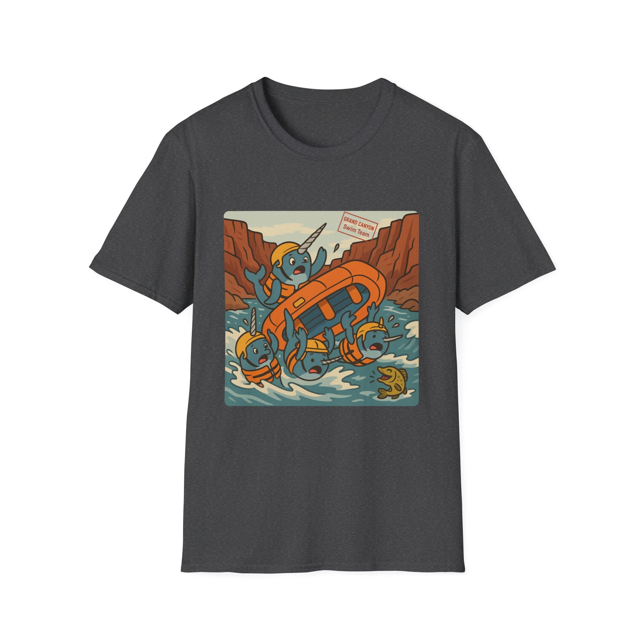 Narwhal Grand Canyon Swim Team T-Shirt - Fun Graphic Tee, Summer Apparel, Unique Gift, Casual Wear, Birthday Celebrations