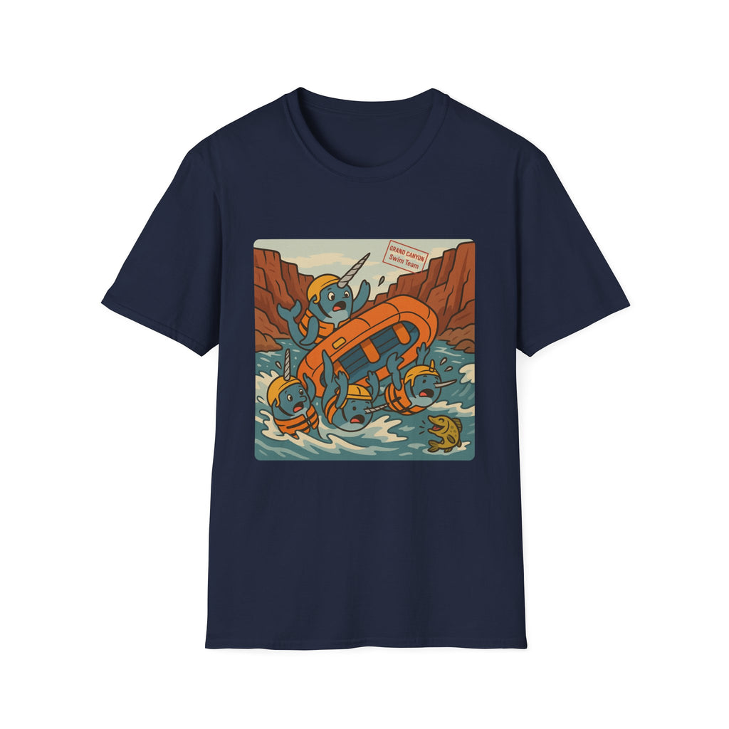 Narwhal Grand Canyon Swim Team T-Shirt - Fun Graphic Tee, Summer Apparel, Unique Gift, Casual Wear, Birthday Celebrations