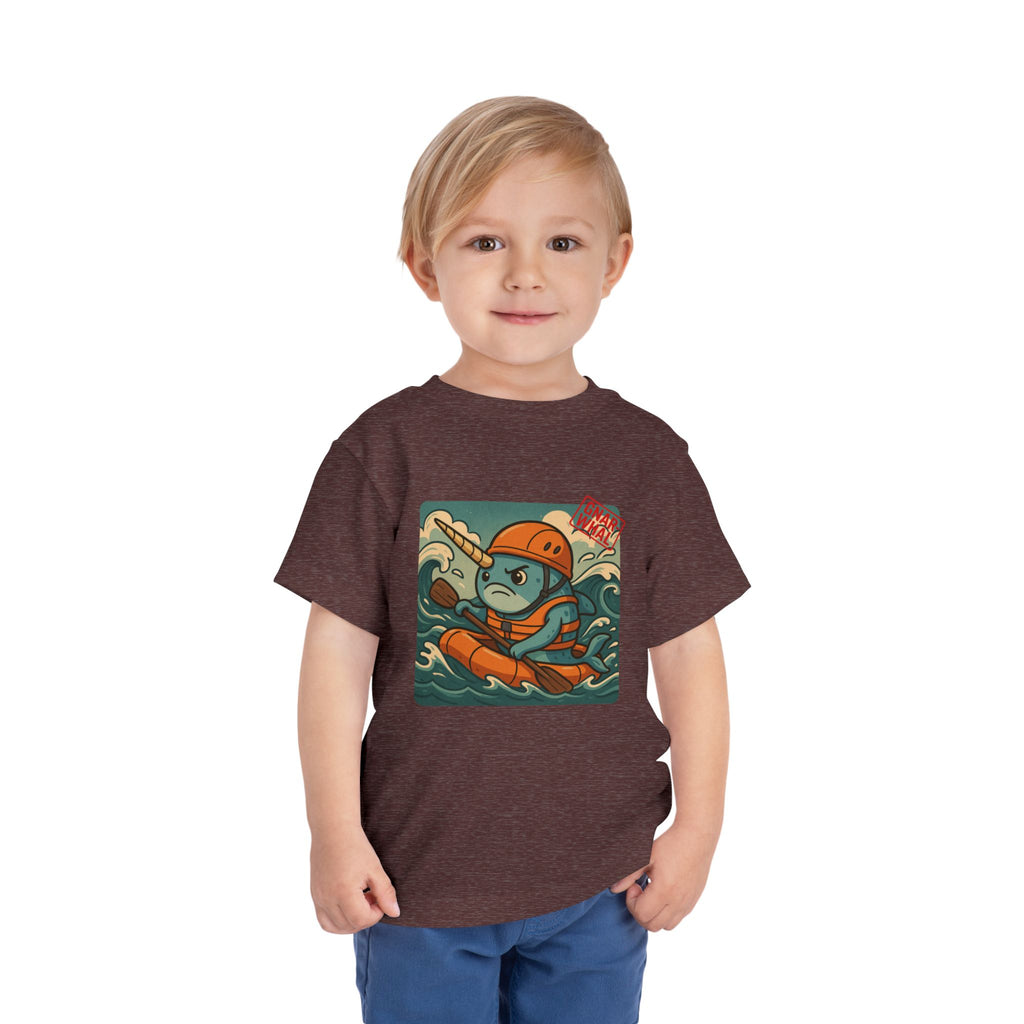 Gnar-Whal Kayaking Toddler Short Sleeve Tee