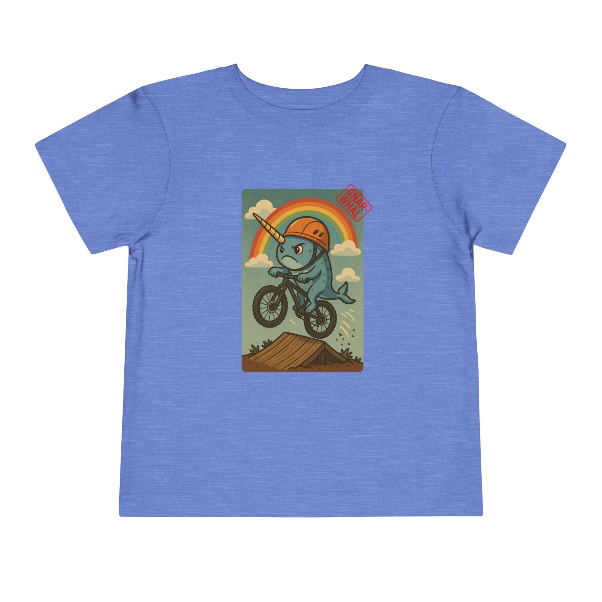 Gnar-Whal Mountain Biking Toddler Short Sleeve Tee