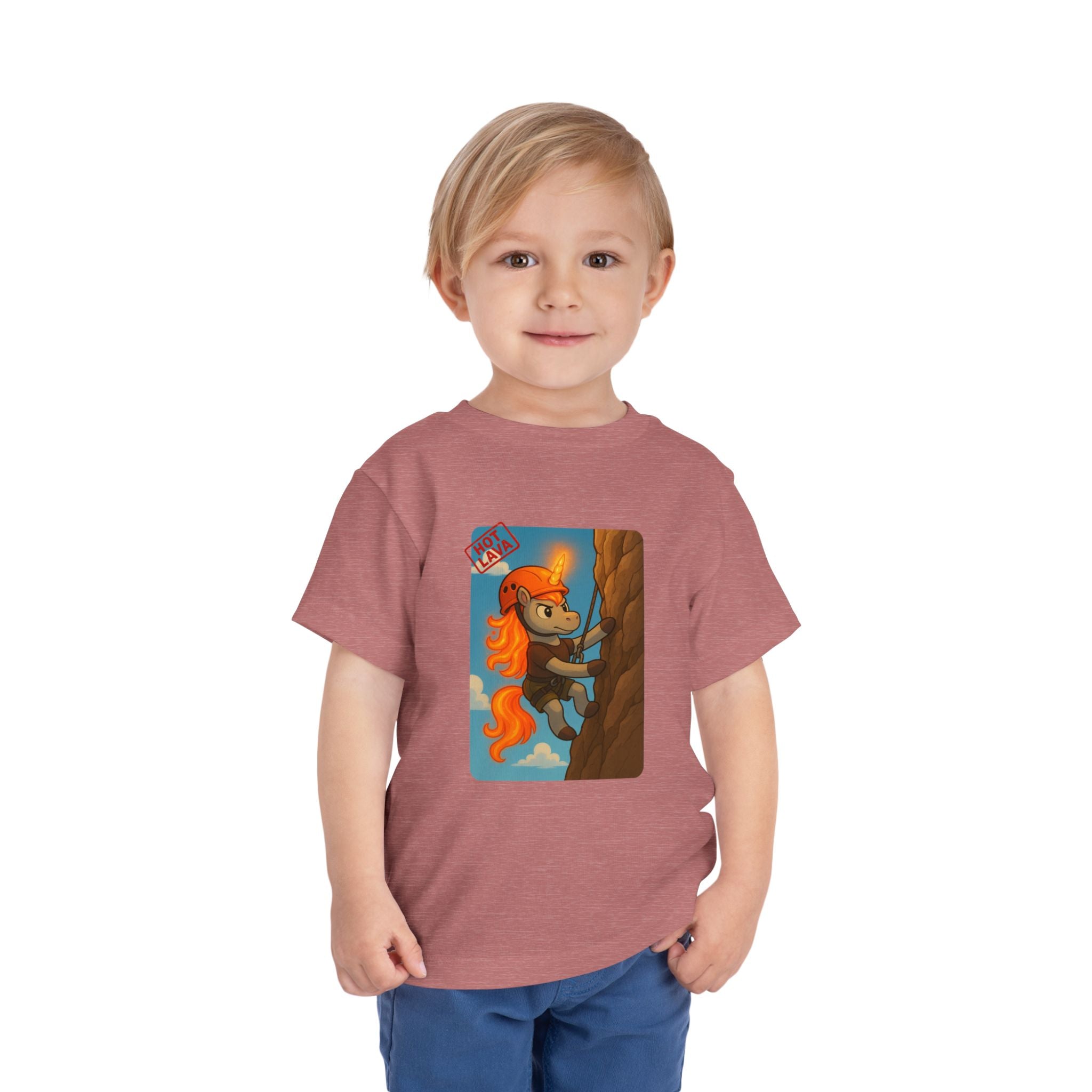 Hot Lava the Unicorn Rock Climbing Toddler Short Sleeve Tee