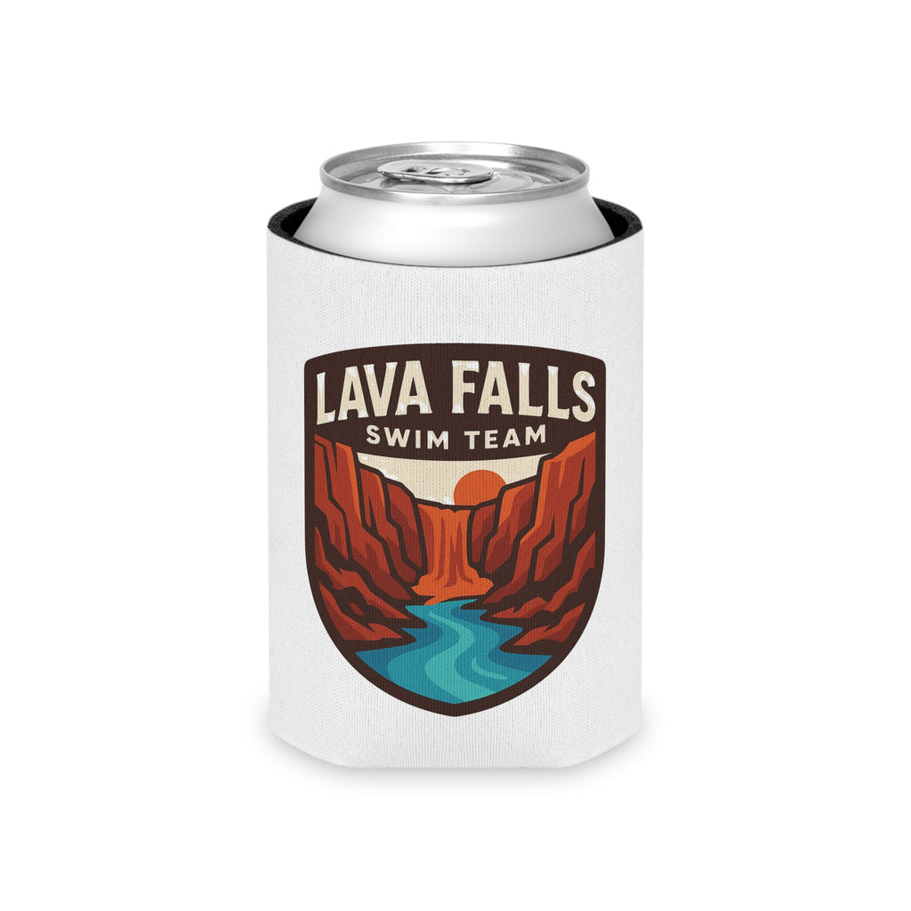 Lava Falls Swim Team Can Cooler, Retro Beverage Holder, Summer Party Accessory, Poolside Fun Gift, Adventure Drink Sleeve