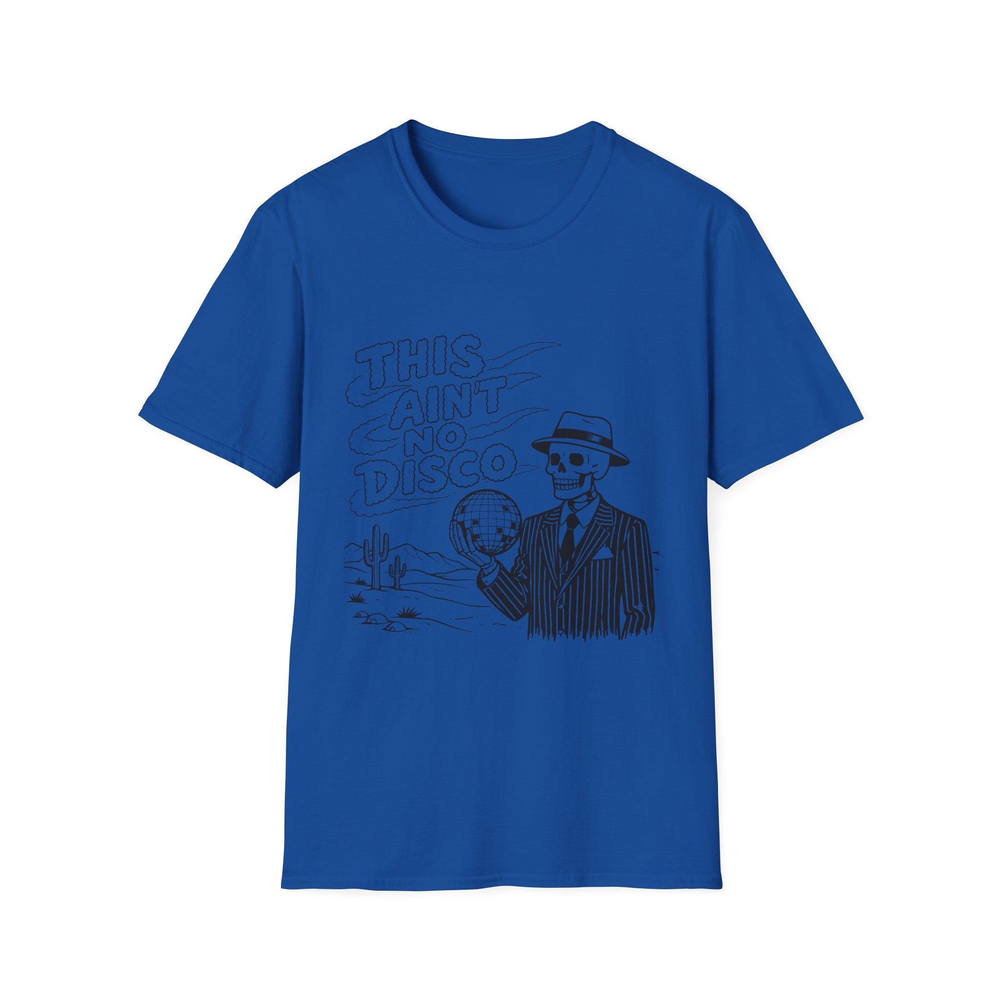 Skeleton Holding Disco Ball T-Shirt | "This Ain't No Disco" Graphic Tee