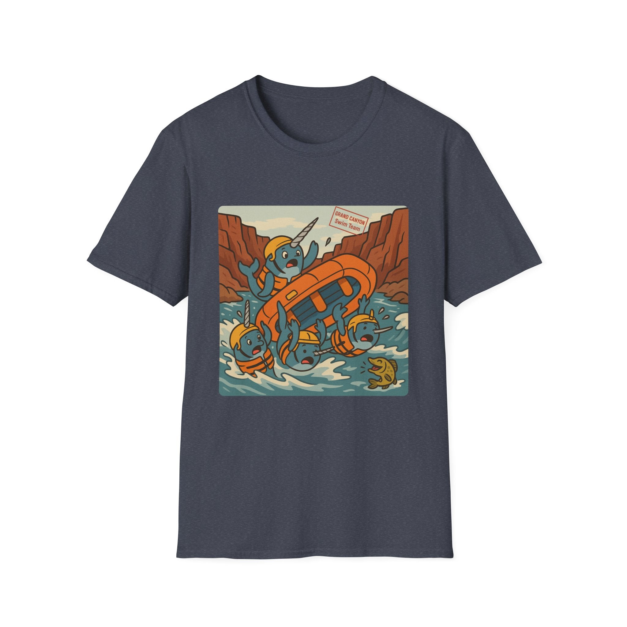 Narwhal Grand Canyon Swim Team T-Shirt - Fun Graphic Tee, Summer Apparel, Unique Gift, Casual Wear, Birthday Celebrations