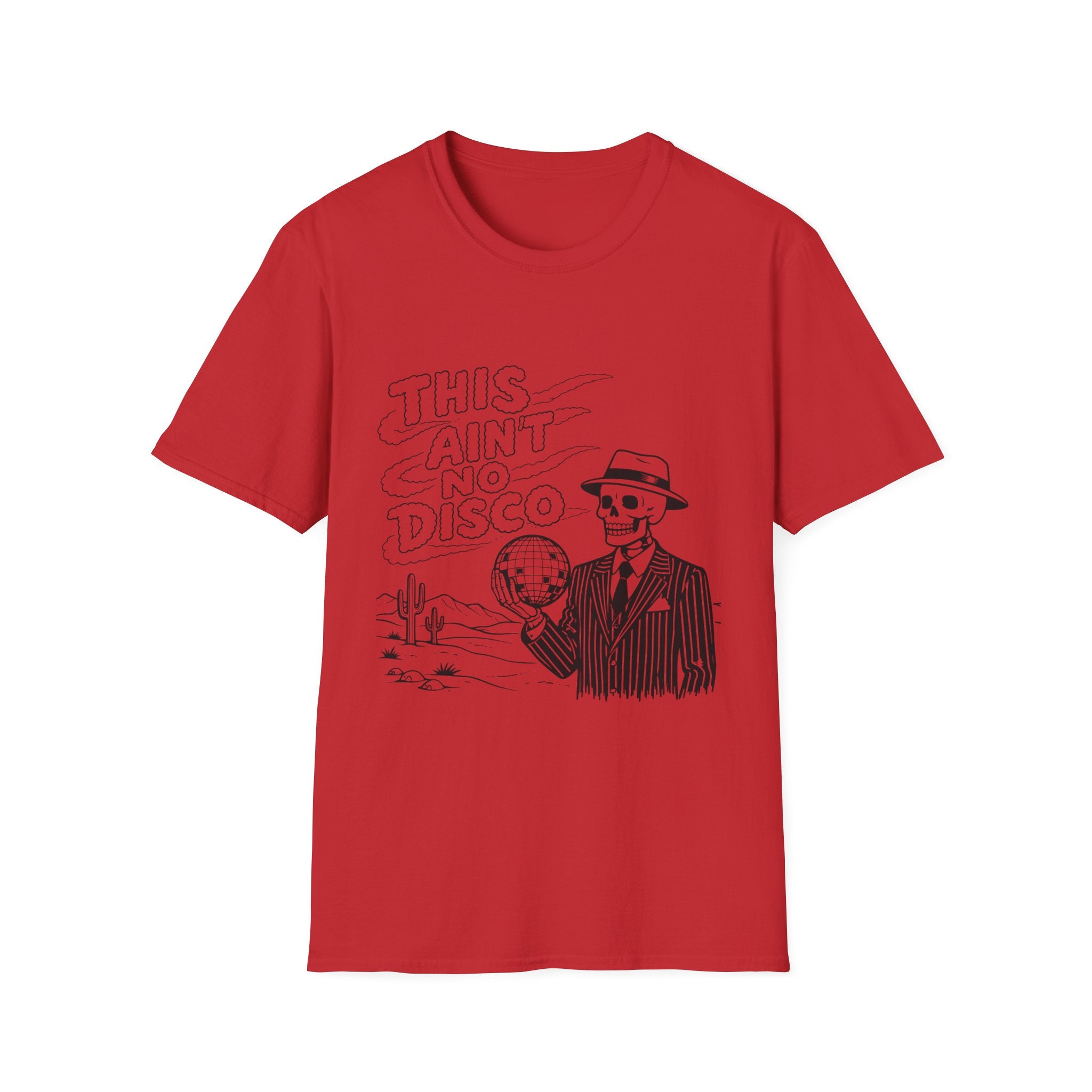 Skeleton Holding Disco Ball T-Shirt | "This Ain't No Disco" Graphic Tee