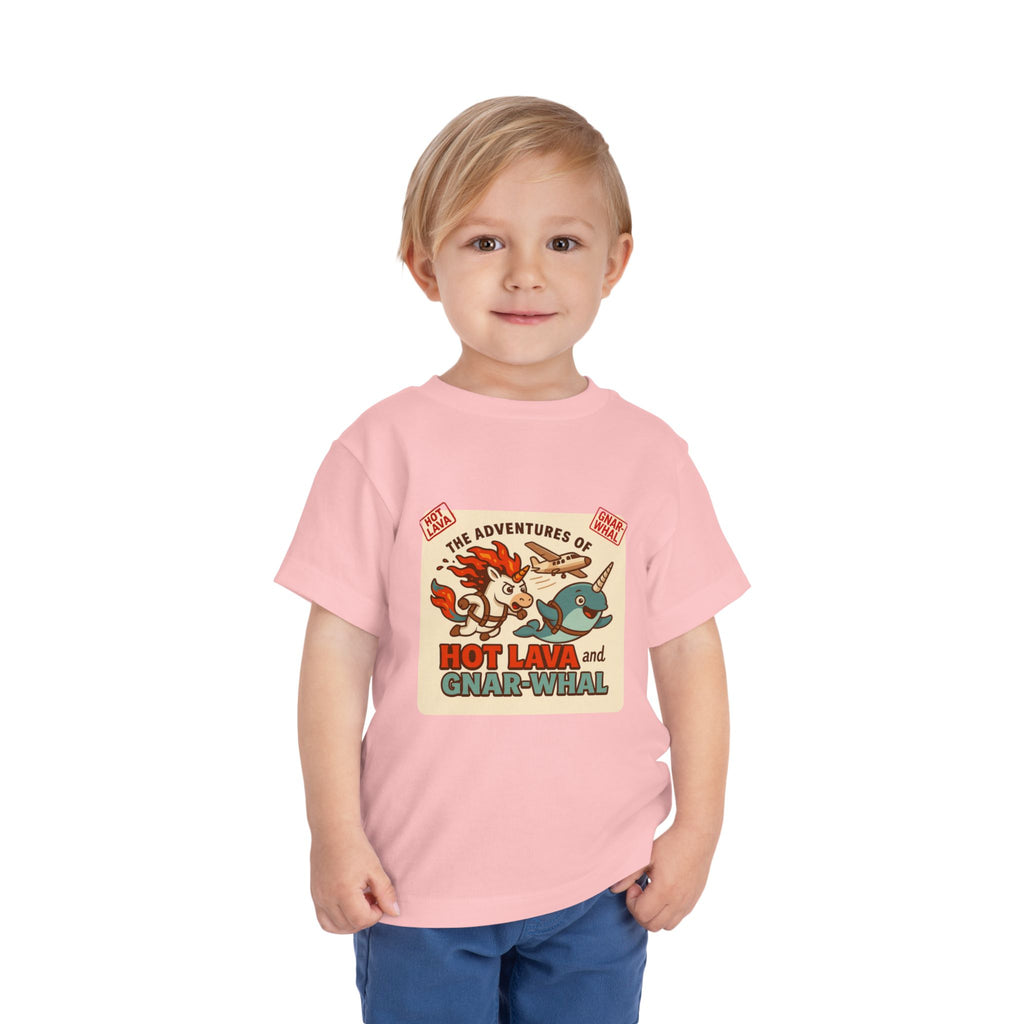 The Adventures of Hot Lava & Gnar-Whal Toddler Short Sleeve Tee