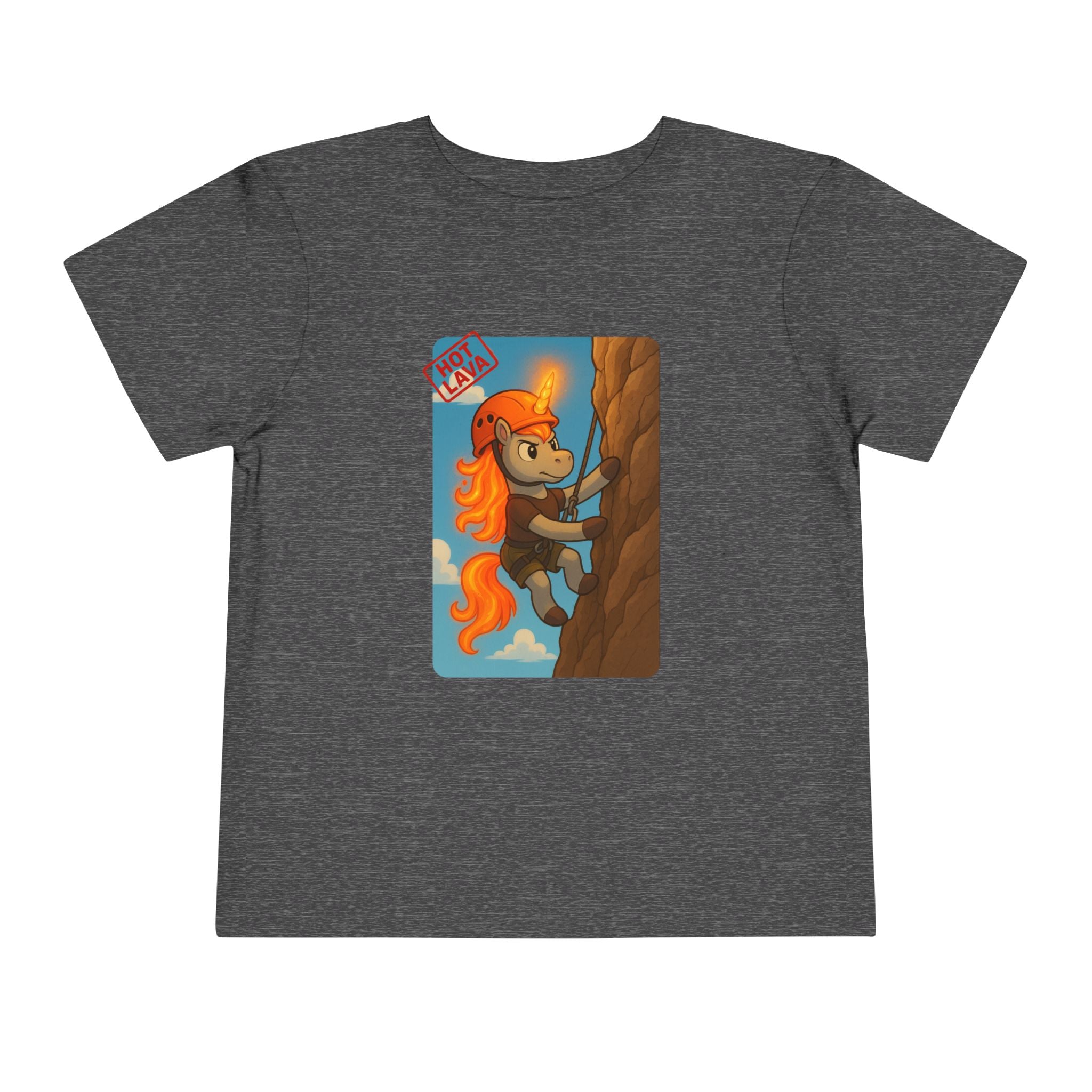 Hot Lava the Unicorn Rock Climbing Toddler Short Sleeve Tee