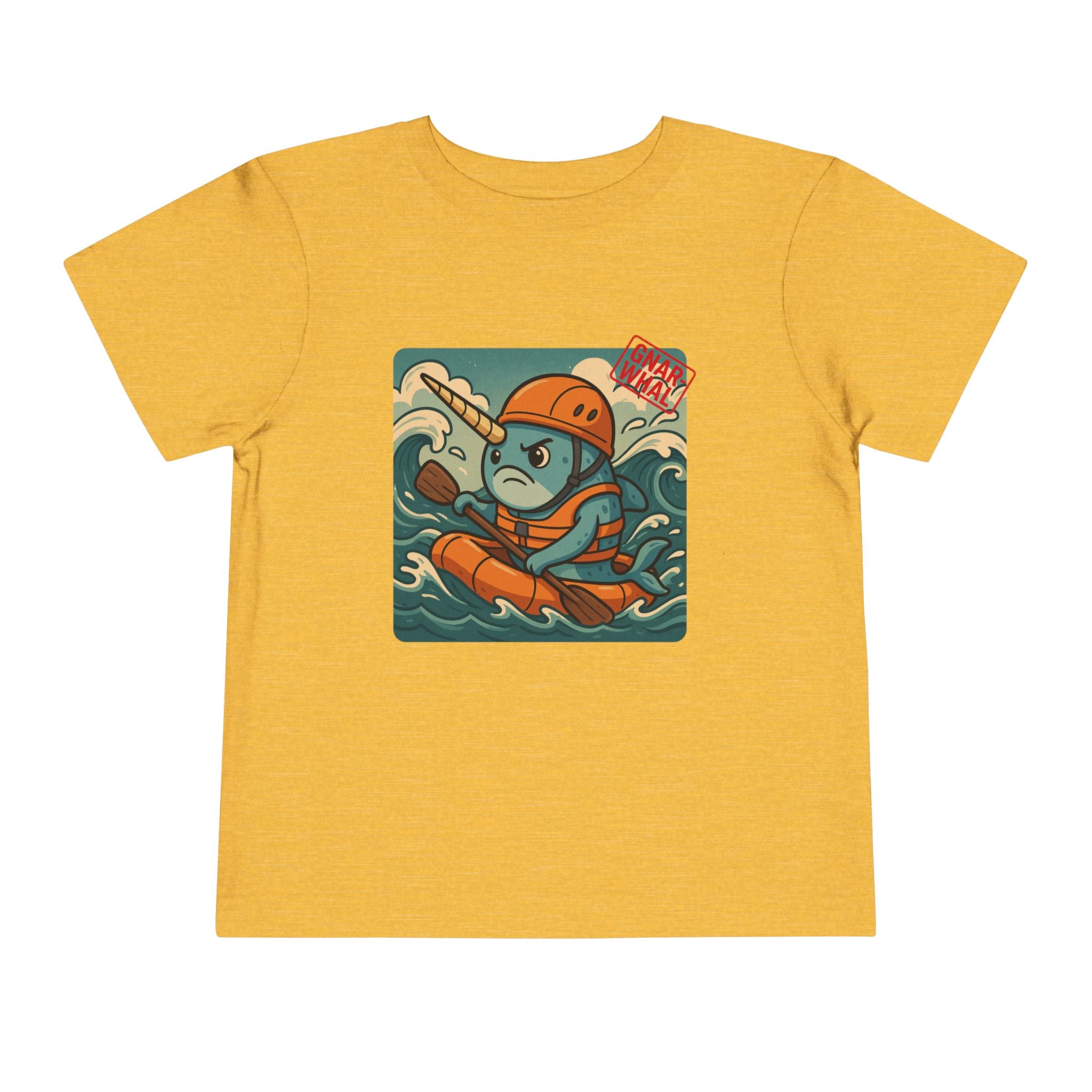 Gnar-Whal Kayaking Toddler Short Sleeve Tee