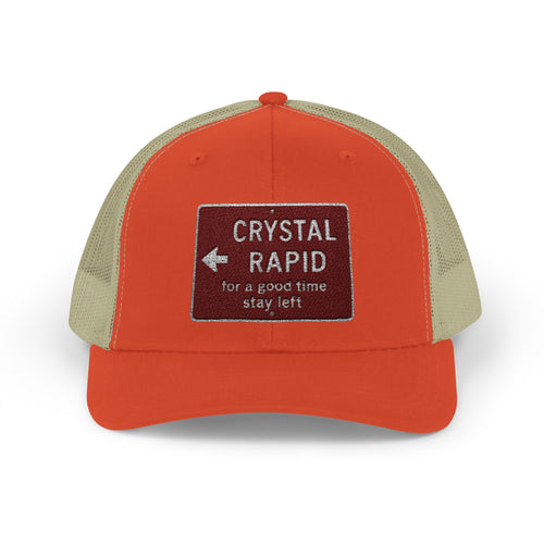Crystal Rapid Trucker Cap, Snapback Hat, Summer Accessory, Outdoor Gear, Festival Hat, Gift Idea